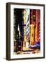 Times Square Night III - In the Style of Oil Painting-Philippe Hugonnard-Framed Giclee Print