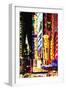 Times Square Night III - In the Style of Oil Painting-Philippe Hugonnard-Framed Giclee Print