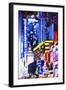 Times Square Night - In the Style of Oil Painting-Philippe Hugonnard-Framed Giclee Print