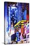 Times Square Night - In the Style of Oil Painting-Philippe Hugonnard-Stretched Canvas