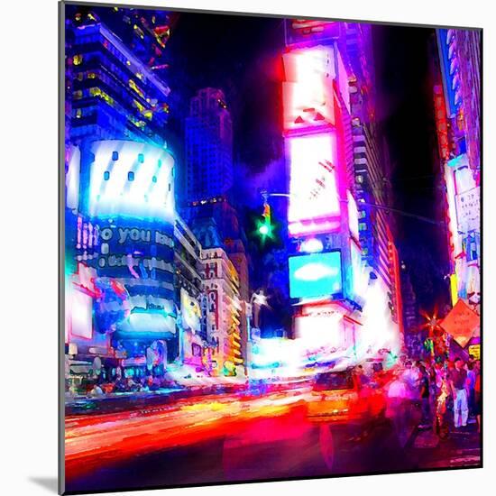 Times Square Night, New York-Tosh-Mounted Art Print