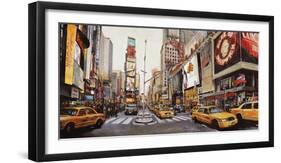 Times Square Perspective-John B^ Mannarini-Framed Art Print