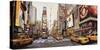 Times Square Perspective-John B^ Mannarini-Stretched Canvas