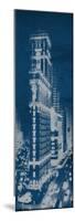 Times Square Postcard Blueprint Panel-Wild Apple Portfolio-Mounted Premium Giclee Print