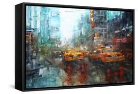 Times Square Reflections-Mark Lague-Framed Stretched Canvas