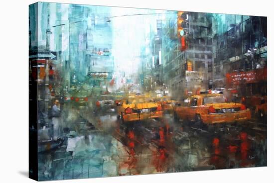 Times Square Reflections-Mark Lague-Stretched Canvas