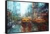 Times Square Reflections-Mark Lague-Framed Stretched Canvas