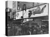 Times Square Scene Showing Billboard for the Broadway Show, Mexican Hayride-Peter Stackpole-Stretched Canvas