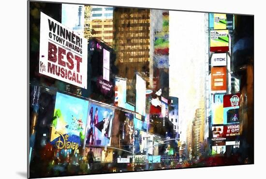 Times Square Sensation-Philippe Hugonnard-Mounted Giclee Print