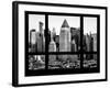 Times Square Skyscrapers at Sunset in Winter - Theater District - Manhattan, New York City, USA-Philippe Hugonnard-Framed Photographic Print