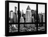 Times Square Skyscrapers at Sunset in Winter - Theater District - Manhattan, New York City, USA-Philippe Hugonnard-Framed Stretched Canvas