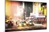 Times Square Snowstorm-Philippe Hugonnard-Mounted Giclee Print
