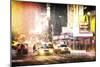 Times Square Snowstorm-Philippe Hugonnard-Mounted Giclee Print