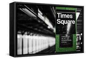 Times Square Subway Green-Susan Bryant-Framed Stretched Canvas