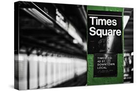 Times Square Subway Green-Susan Bryant-Stretched Canvas