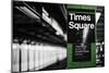 Times Square Subway Green-Susan Bryant-Mounted Photographic Print