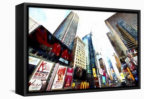 Times Square Temptation-Philippe Hugonnard-Framed Stretched Canvas