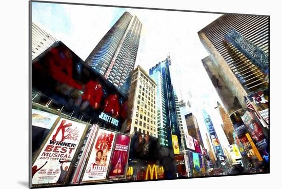 Times Square Temptation-Philippe Hugonnard-Mounted Giclee Print