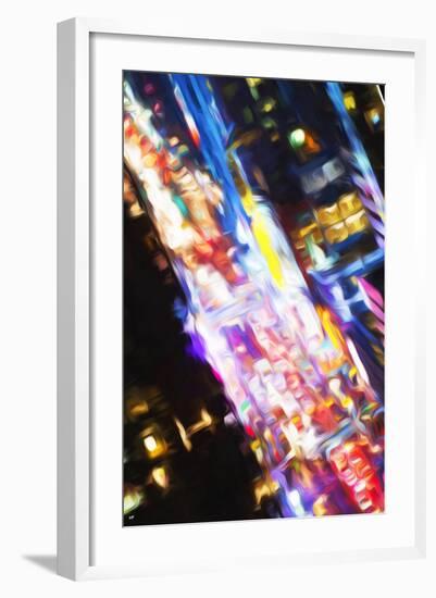 Times Square Traffic - In the Style of Oil Painting-Philippe Hugonnard-Framed Giclee Print