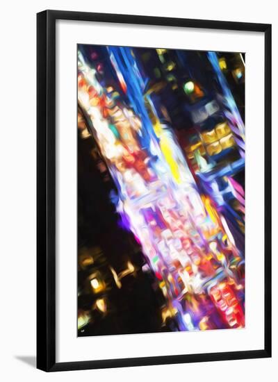 Times Square Traffic - In the Style of Oil Painting-Philippe Hugonnard-Framed Giclee Print