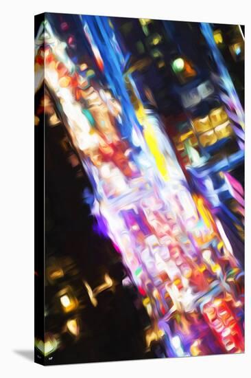 Times Square Traffic - In the Style of Oil Painting-Philippe Hugonnard-Stretched Canvas