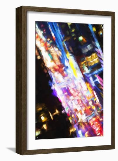 Times Square Traffic - In the Style of Oil Painting-Philippe Hugonnard-Framed Giclee Print