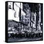 Times Square Urban Scene by Night - Manhattan - New York City - United States-Philippe Hugonnard-Framed Stretched Canvas