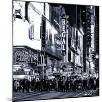 Times Square Urban Scene by Night - Manhattan - New York City - United States-Philippe Hugonnard-Mounted Photographic Print