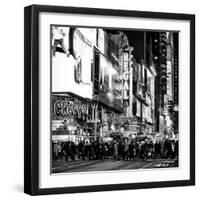 Times Square Urban Scene by Night - Manhattan - New York City - United States-Philippe Hugonnard-Framed Photographic Print