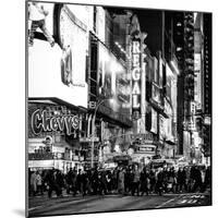 Times Square Urban Scene by Night - Manhattan - New York City - United States-Philippe Hugonnard-Mounted Photographic Print