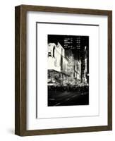 Times Square Urban Scene by Night - Manhattan - New York City - United States-Philippe Hugonnard-Framed Art Print