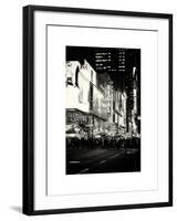 Times Square Urban Scene by Night - Manhattan - New York City - United States-Philippe Hugonnard-Framed Art Print