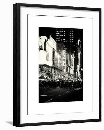 Times Square Urban Scene by Night - Manhattan - New York City - United States-Philippe Hugonnard-Framed Art Print