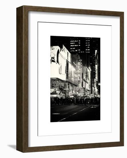 Times Square Urban Scene by Night - Manhattan - New York City - United States-Philippe Hugonnard-Framed Art Print