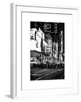 Times Square Urban Scene by Night - Manhattan - New York City - United States-Philippe Hugonnard-Framed Art Print