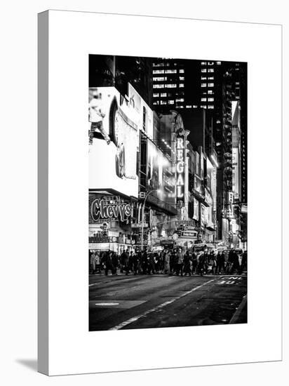 Times Square Urban Scene by Night - Manhattan - New York City - United States-Philippe Hugonnard-Stretched Canvas