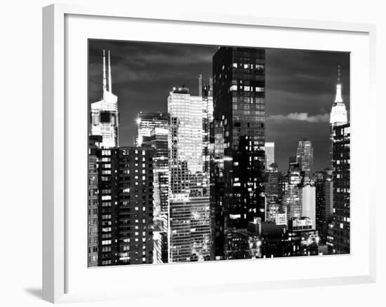 Times Square with Empire State Building, Architecture and Buildings, Manhattan, NYC-Philippe Hugonnard-Framed Photographic Print