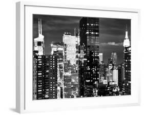 Times Square with Empire State Building, Architecture and Buildings, Manhattan, NYC-Philippe Hugonnard-Framed Photographic Print