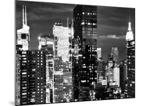 Times Square with Empire State Building, Architecture and Buildings, Manhattan, NYC-Philippe Hugonnard-Mounted Photographic Print