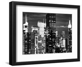 Times Square with Empire State Building, Architecture and Buildings, Manhattan, NYC-Philippe Hugonnard-Framed Photographic Print