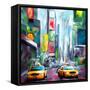 Times Square-Kimberly Allen-Framed Stretched Canvas