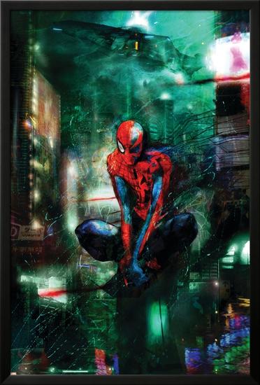 Timestorm 2009/2099 No.1 Cover: Spider-Man-Christopher Shy-Lamina Framed Poster