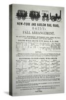 Timetable For the New York and Harlem Rail Road, 1848-null-Stretched Canvas