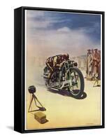 Timing a Motor Cycle-Shuffrey-Framed Stretched Canvas