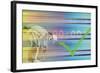 Timing the swimmer-null-Framed Giclee Print