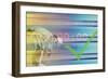 Timing the swimmer-null-Framed Giclee Print