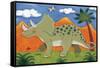 Timmy the Triceratops-Sophie Harding-Framed Stretched Canvas