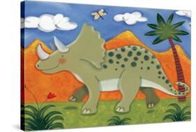 Timmy the Triceratops-Sophie Harding-Stretched Canvas