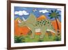 Timmy the Triceratops-Sophie Harding-Framed Art Print