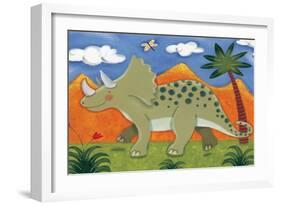 Timmy the Triceratops-Sophie Harding-Framed Art Print